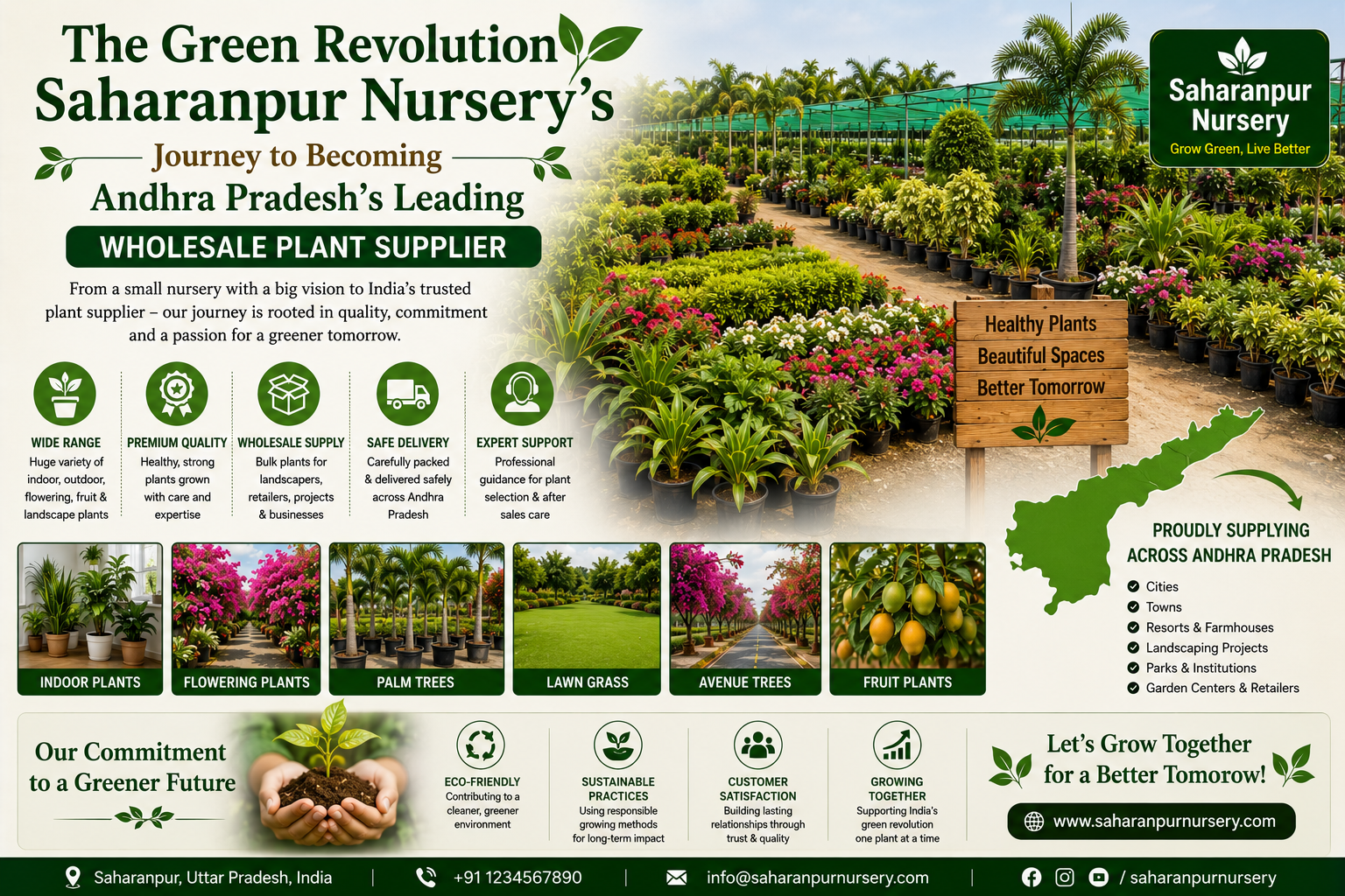 The Green Revolution | Saharanpur Nursery's Journey to Becoming Andhra Pradesh's Leading Wholesale Plant Supplier (2026 Guide)