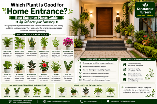 Which Plant Is Good for Home Entrance? | Best Entrance Plants Guide by Saharanpur Nursery (2026 Guide)