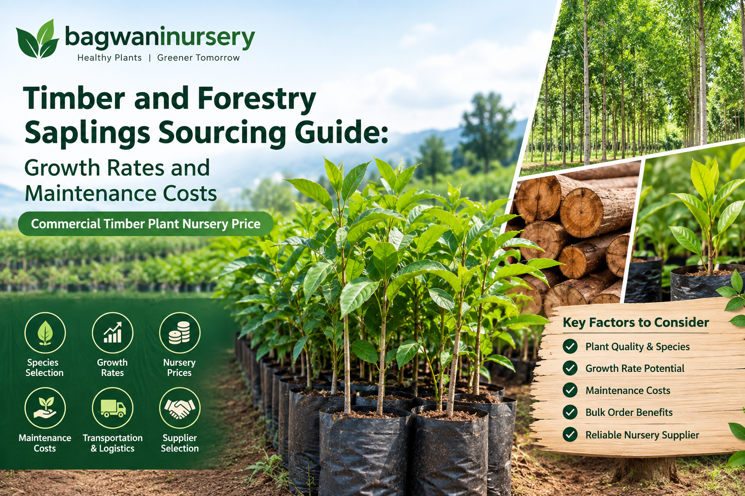 commercial timber plant nursery price