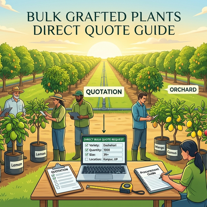 Grafted plants direct quotation and bulk procurement guide for commercial fruit orchards by Bagwani Nursery.