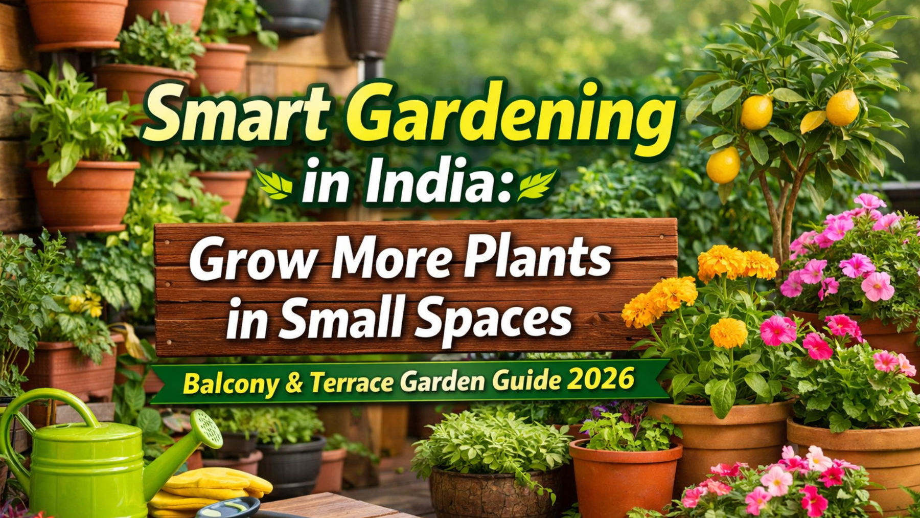 Smart Gardening in India: Grow More Plants in Small Spaces (Balcony &amp; Terrace Garden Guide 2026)