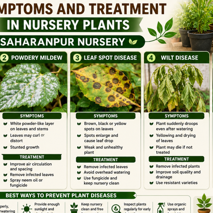 5 Common Plant Diseases: Symptoms and Treatment in Nursery Plants | Saharanpur Nursery (2026 Guide)