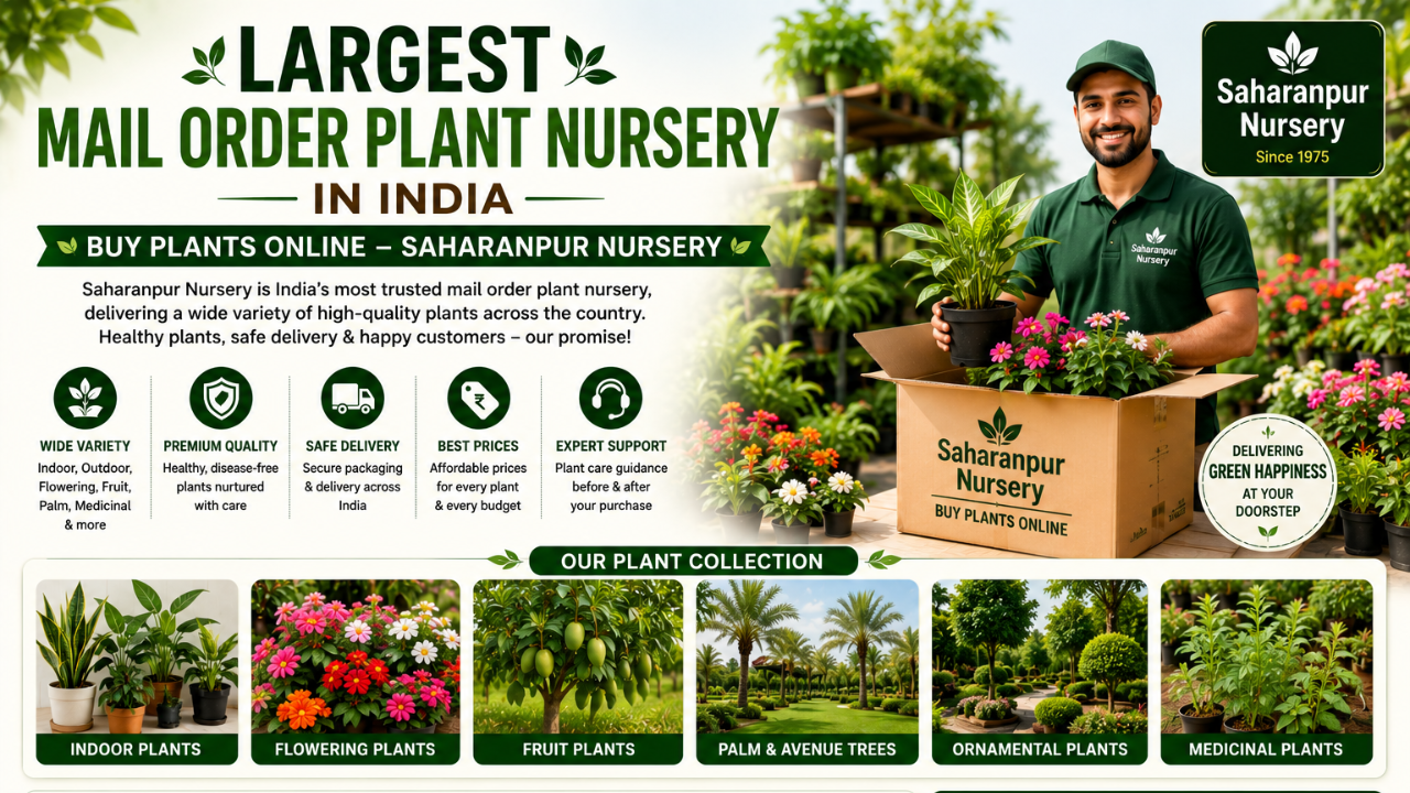 Largest Mail Order Plant Nursery in India | Buy Plants Online – Saharanpur Nursery (2026 Guide)