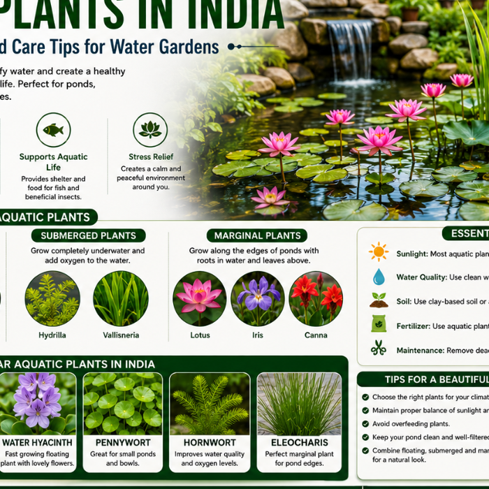 Aquatic Plants in India – Easy Types and Care Tips for Water Gardens (2026 Guide)