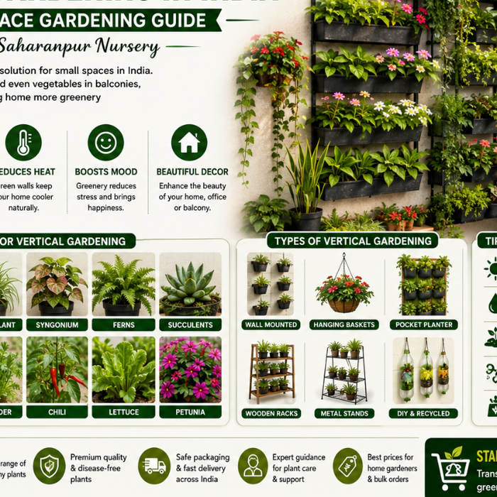 Vertical Gardening in India | Small Space Gardening Guide by Saharanpur Nursery (2026 Guide)