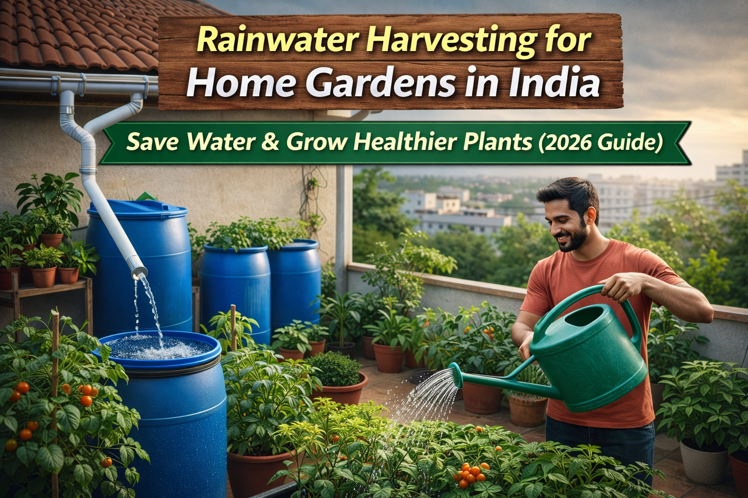 Rainwater Harvesting for Home Gardens in India: Save Water &amp; Grow Healthier Plants (2026 Guide)