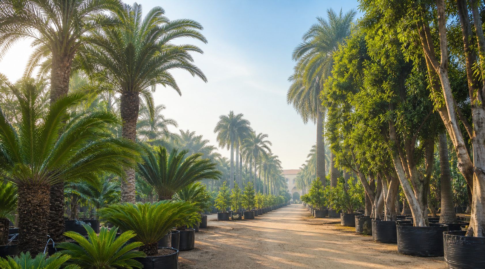 Wholesale palms and avenue trees at Saharanpur Nursery